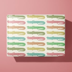 Cute Crocodile Wrapping Paper / Gift Wrap | - Birthday - Ideal Gift