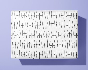 Butt / Bottom Wrapping Paper - funny, wedding, stag do, birthday - Hand Made - Ideal Gift