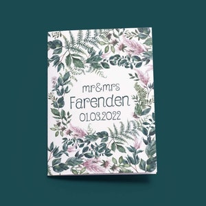 Tarjeta de boda personalizada - Divertida - Nombre de la pareja y fecha de la boda - Impresa por encargo - Regalo ideal