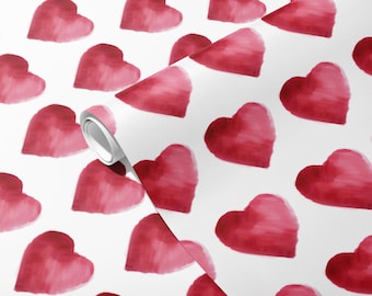 Love Hearts - wrapping paper / gift wrap - Handmade - Ideal Gift