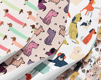 Hunde Packpapier Bündel / Geschenkpapier | Für Geburtstage und andere Feste - Ideales Geschenk