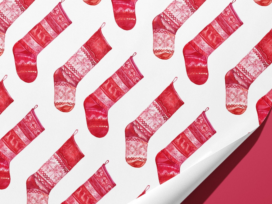 Christmas Stocking Wrapping Paper sold by Required Tube | SKU 93215293
