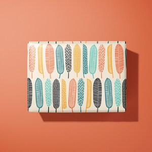 Abstract feathers Wrapping Paper - Hand Illustrated - Gift Wrap - Ideal Gift