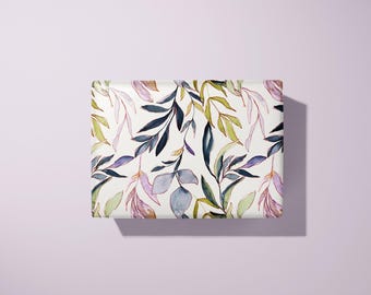 Watercolour Leaves Wrapping Paper / Gift Wrap | Printed to order - Ideal Gift