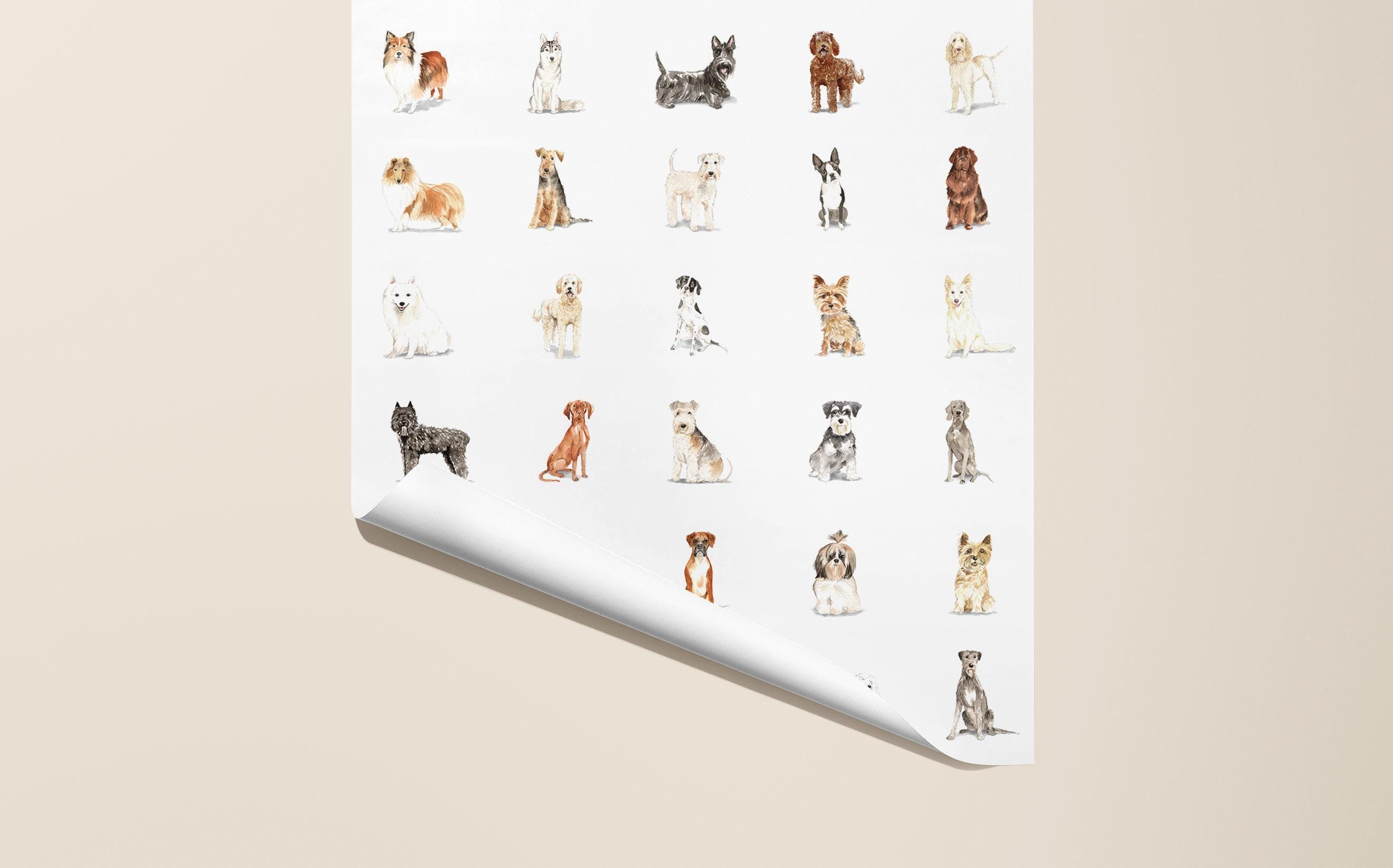 Dog Wrapping Paper: Cute Breed Designs - Eco-friendly & Recyclable - Etsy