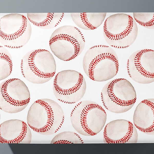 Baseball Wrapping Paper - Hand Illustrated - Gift Wrap