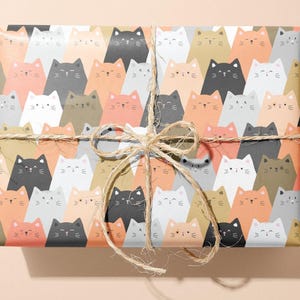 Funky Cat Geschenkpapier | Haustier Geschenke - Geburtstag - Ideales Geschenk Bild 1