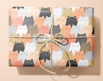 Papier do pakowania prezentów Funky Cat | Prezenty dla zwierząt - Urodziny - Idealny prezent