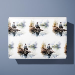 Fischen Geschenkpapier | für Angler - Geburtstag - Ideales Geschenk