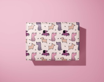Hunde Geschenkpapier | Haustier Geschenke - Geburtstag - Ideales Geschenk