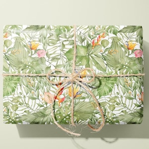 Tropical Plant Wrapping Paper / Gift Wrap | For birthdays and other celebrations - Ideal Gift