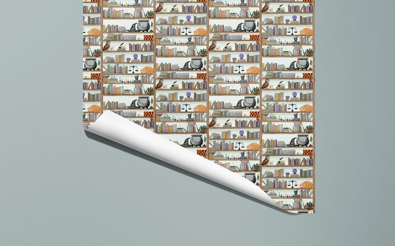 Wizard Bookcase Wrapping Paper / Gift Wrap image 3