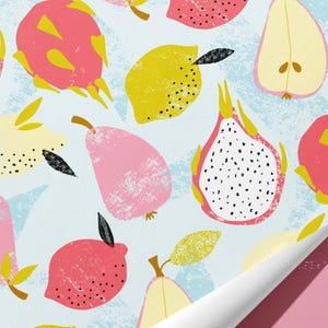 Exotic fruit Wrapping Paper / Gift Wrap | For birthdays and other celebrations - Ideal Gift image 2