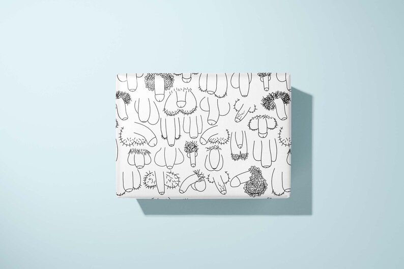 Penis Wrapping Paper - funny, wedding, stag do, birthday - Hand Made 