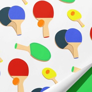 Table Tennis Ping Pong Wrapping Paper - Gift Wrap - Ideal Gift image 2