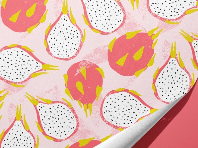 Exotische Drachenfrucht Geschenkpapier/Geschenkverpackung | Für Geburtstage und andere Feste - Ideales Geschenk Bild 2