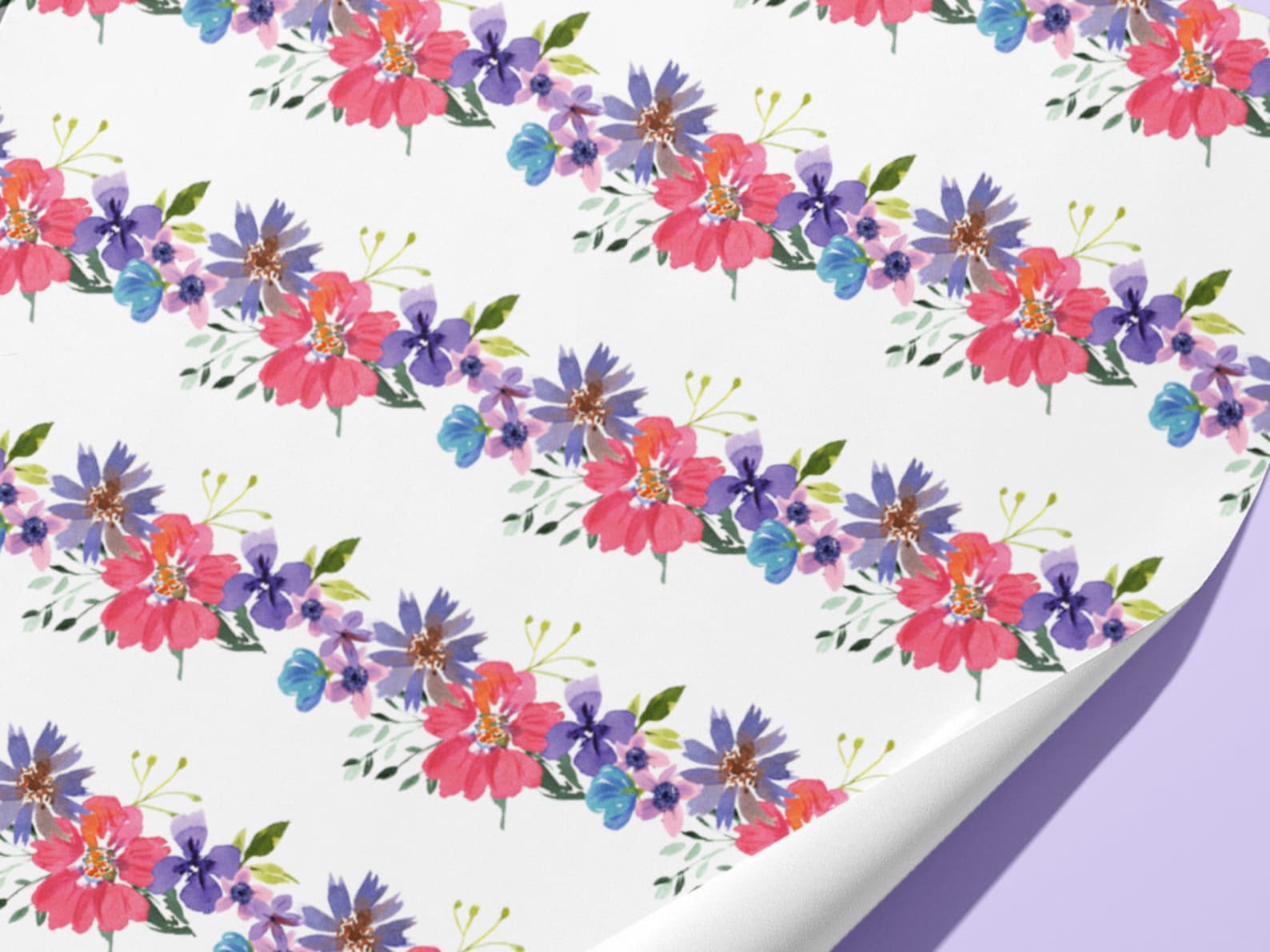 Floral Wrapping Paper / Gift Wrap flower pattern birthdays Etsy