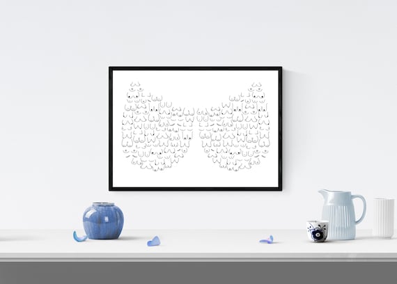 Beautiful shape of boobs Art Print by Little Dean