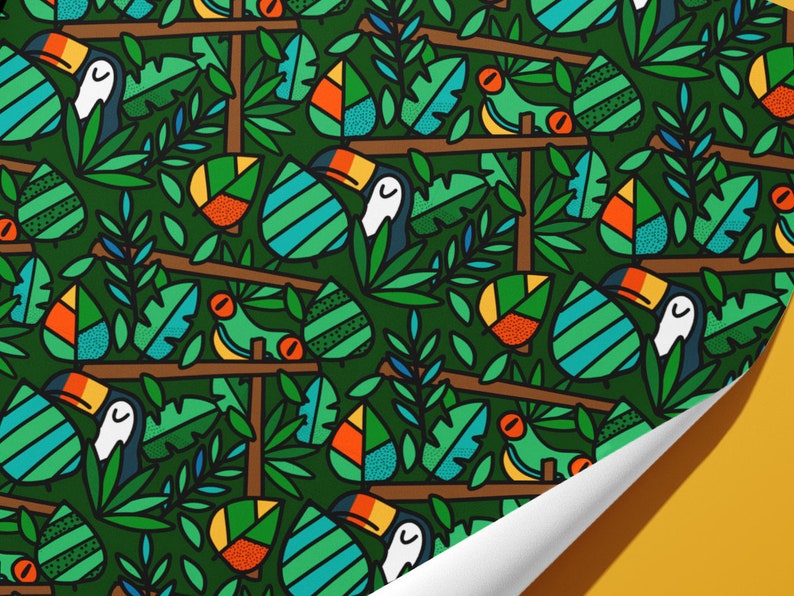 Fun Jungle Wrapping Paper / Gift Wrap Printed to order image 2