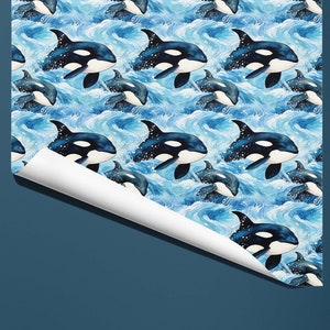 Orca Wrapping Paper Killer Whale Gift Wrap image 2