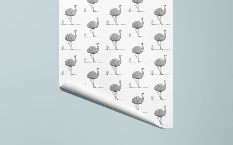 Newborn wrapping paper / Emu and chic gift wrap image 4