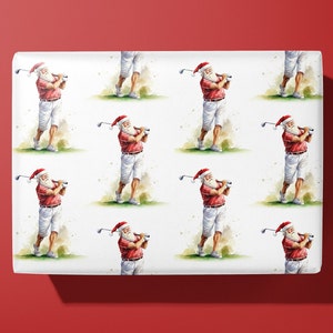 Carta da regalo / Carta da regalo con Babbo Natale che gioca a golf - Babbo Natale che gioca a golf - Regalo ideale