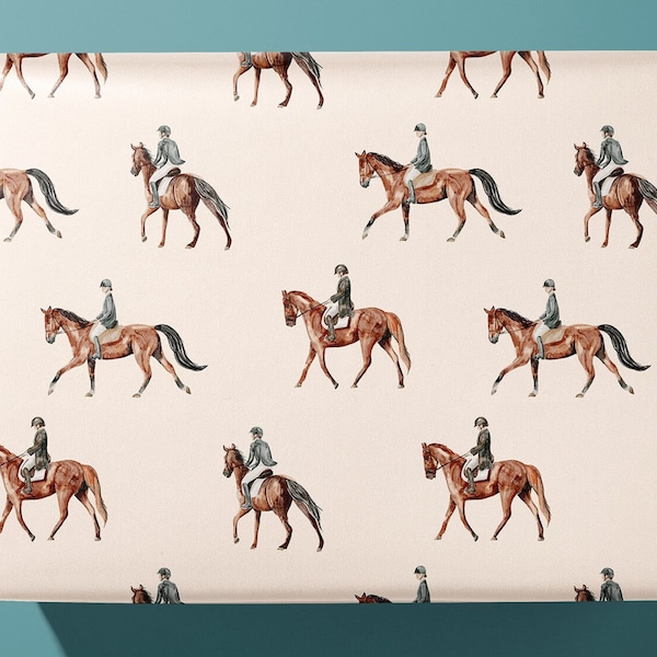 Elegant Equestrian Wrapping Paper - Horse Lover's Gift Wrap