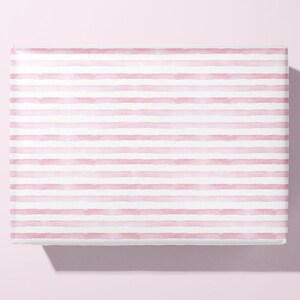 Pink Wrapping Paper with stipes - gift wrap - Ideal Gift image 1