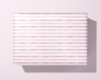 Pink Wrapping Paper with stipes - gift wrap - Ideal Gift