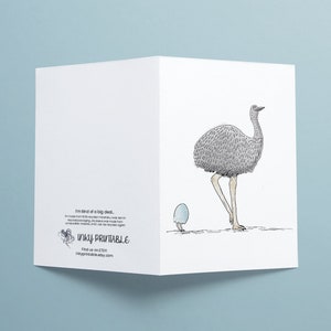 EMU & EGG Card for mothers Hand Made Perfect card for mothers day or birthdays / baby showers image 3