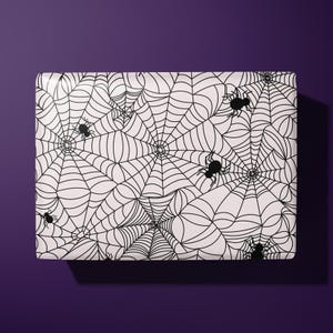 Hand Illustrated Spider Web Wrapping Paper - Halloween Gift Wrap