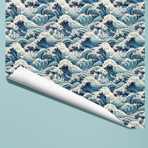 Japanese Waves Wrapping Paper / Gift Wrap Traditional image 3