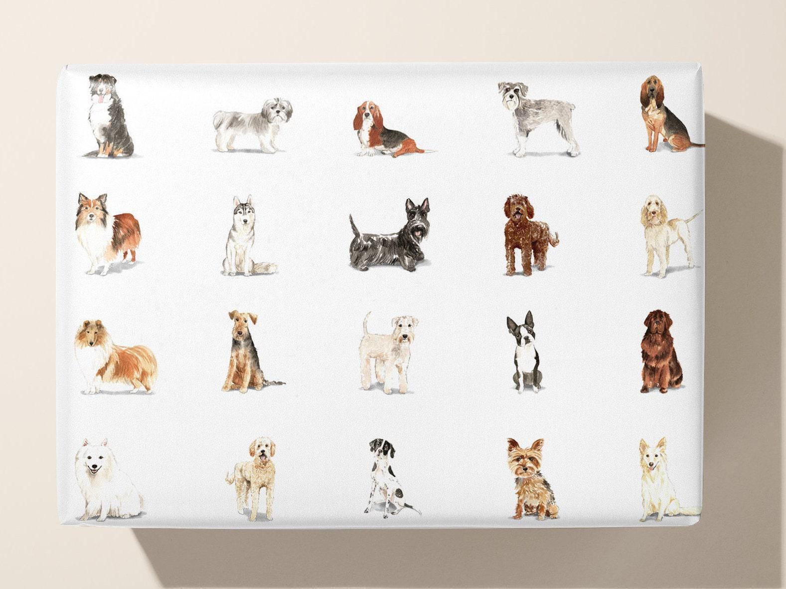 Dog Wrapping Paper: Cute Breed Designs - Eco-friendly & Recyclable - Etsy