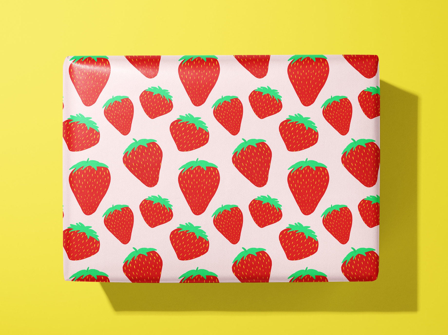 Strawberry Wrapping Paper Luxury Gift Wrap Strawberry Gift Wrap