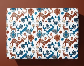 Nordic Deer Christmas Wrapping Paper | Festive Gift Wrap