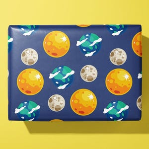 Space themed Wrapping Paper / Gift Wrap | Printed to order - Ideal Gift