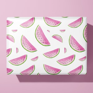 Cute Watermelon Wrapping Paper / Gift Wrap | For birthdays and other celebrations |  Hand illustrated - Ideal Gift