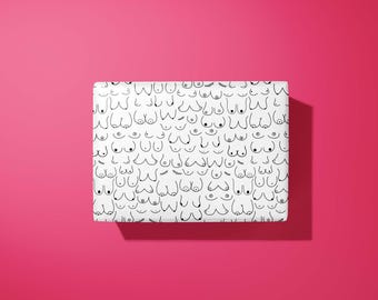 Boob Gift Wrap, Feminist Art, Fun Party Paper (Hen Do & Birthday)