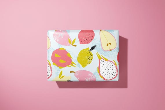 Exotic fruit Wrapping Paper / Gift Wrap | For birthdays and other celebrations - Ideal Gift