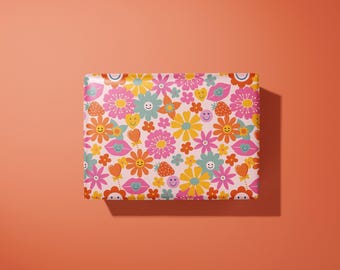 Retro flowers wrapping paper / Gift Wrap | Birthday - Ideal Gift