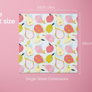 Exotic fruit Wrapping Paper / Gift Wrap | For birthdays and other celebrations - Ideal Gift image 3