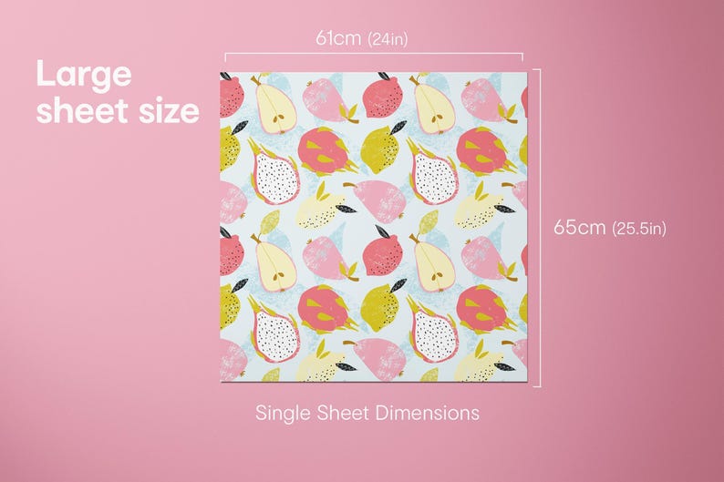 Exotic fruit Wrapping Paper / Gift Wrap | For birthdays and other celebrations - Ideal Gift image 3