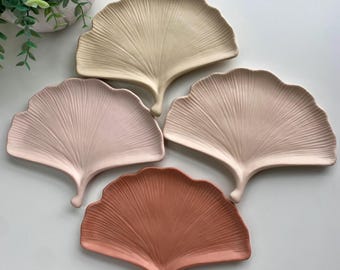 Gingko Leaf Tray, Jesmonite Home Decor, Trinket Dish