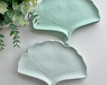 Handmade Jesmonite Gingko Leaf Tray, Aesthetic Home Decor