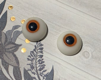 12mm Handmade Amber Light Brown Resin Eyes Craft bjd doll