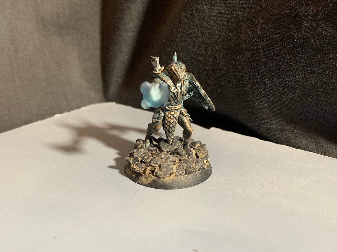 Dragonborn painted Tabletop Miniature copper bronze statue | Etsy