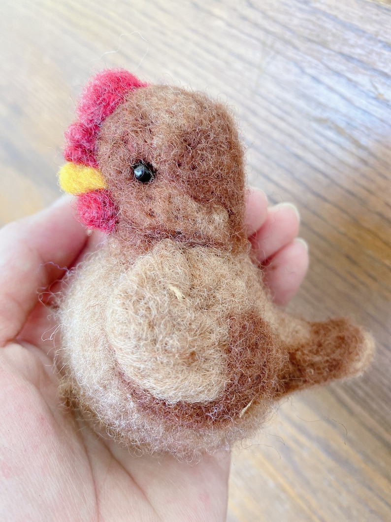 Chicken Needle Felted Ms