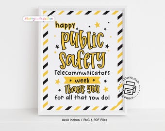 Dispatcher Appreciation Week Sign Printable, 911 Dispatcher Thank You Sign, Dispatcher Week Decor, Office Display, Staff Appreciation
