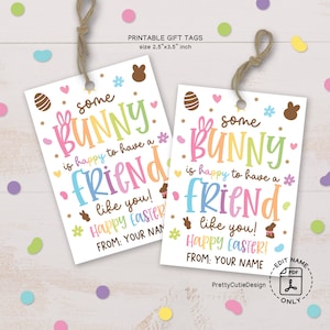Frohe Ostern Druckbare Geschenkanhänger, Schule Ostern Klassenzimmer Geschenkanhänger, Osterhase Favor Tags, Klasse Ostern Süßigkeiten Anhänger, Ostern Geschenkanhänger für Kinder
