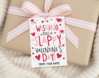 Slap Bracelet Valentine Tags, Slappy Day Gift Label, Kids Non Candy Favor, Digital Download